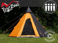 Campingtält TentZing 4 personer, Orange/Mörkgrå