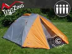 Campingtält TentZing Xplorer, 4 personer, Orange/Grå